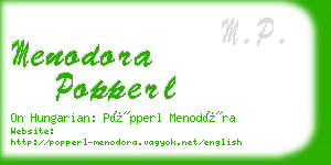 menodora popperl business card